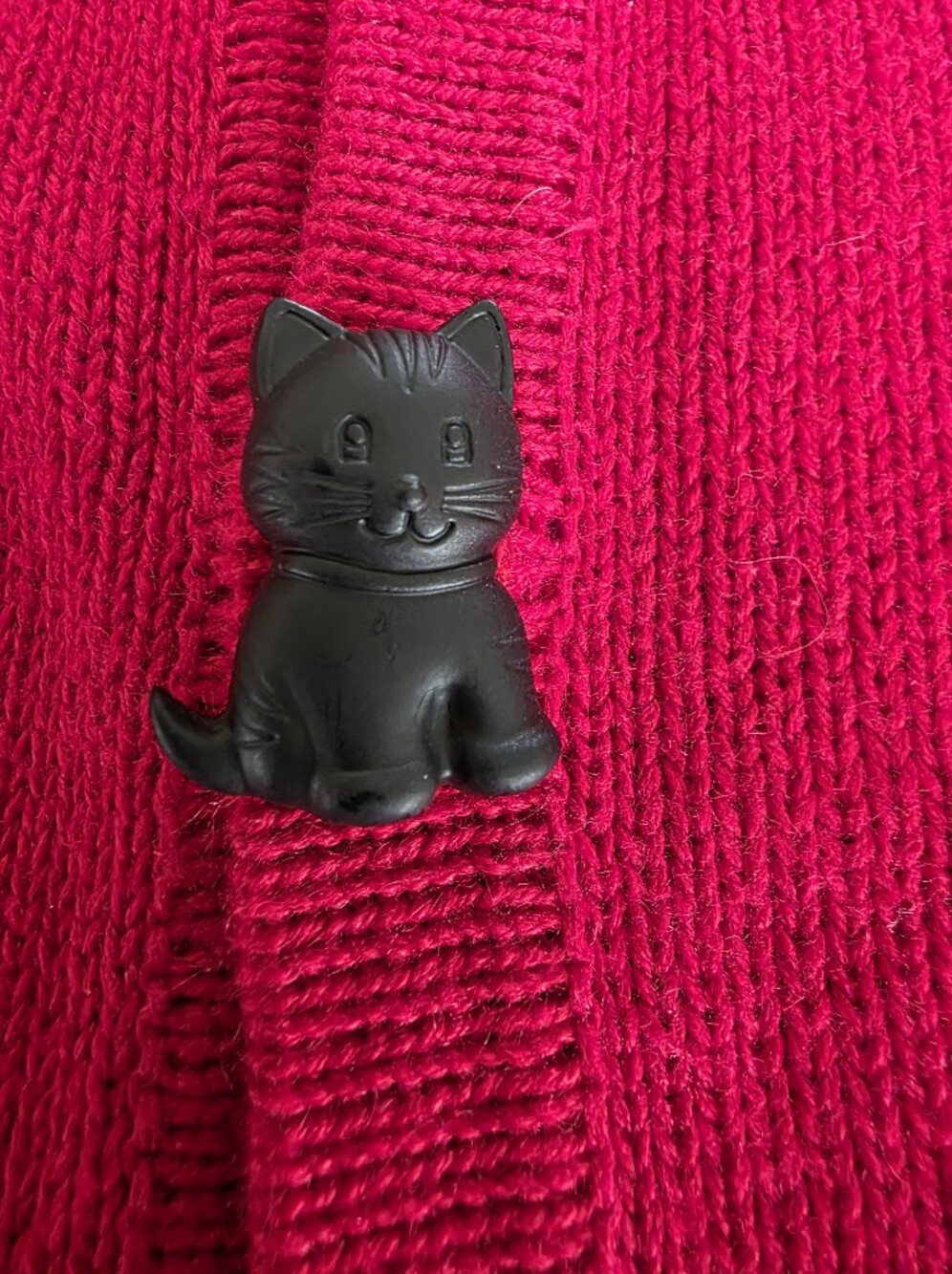 Vintage Tally-Ho Cat Cardigan Size S Novelity Knit - Picture 6 of 12